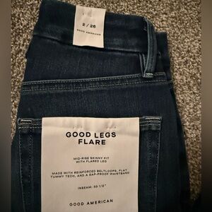 NWT Good American Soft Tech Good Legs Flare - size 2